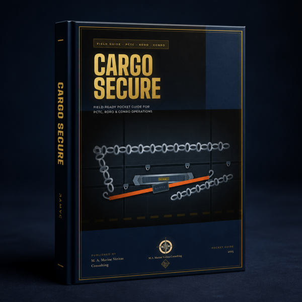 Cargo Secure Field-Ready Pocket Guide for PCTC RoRo and ConRo Operations – 3D ebook mockup