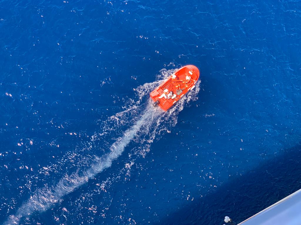 Rescue boat drill