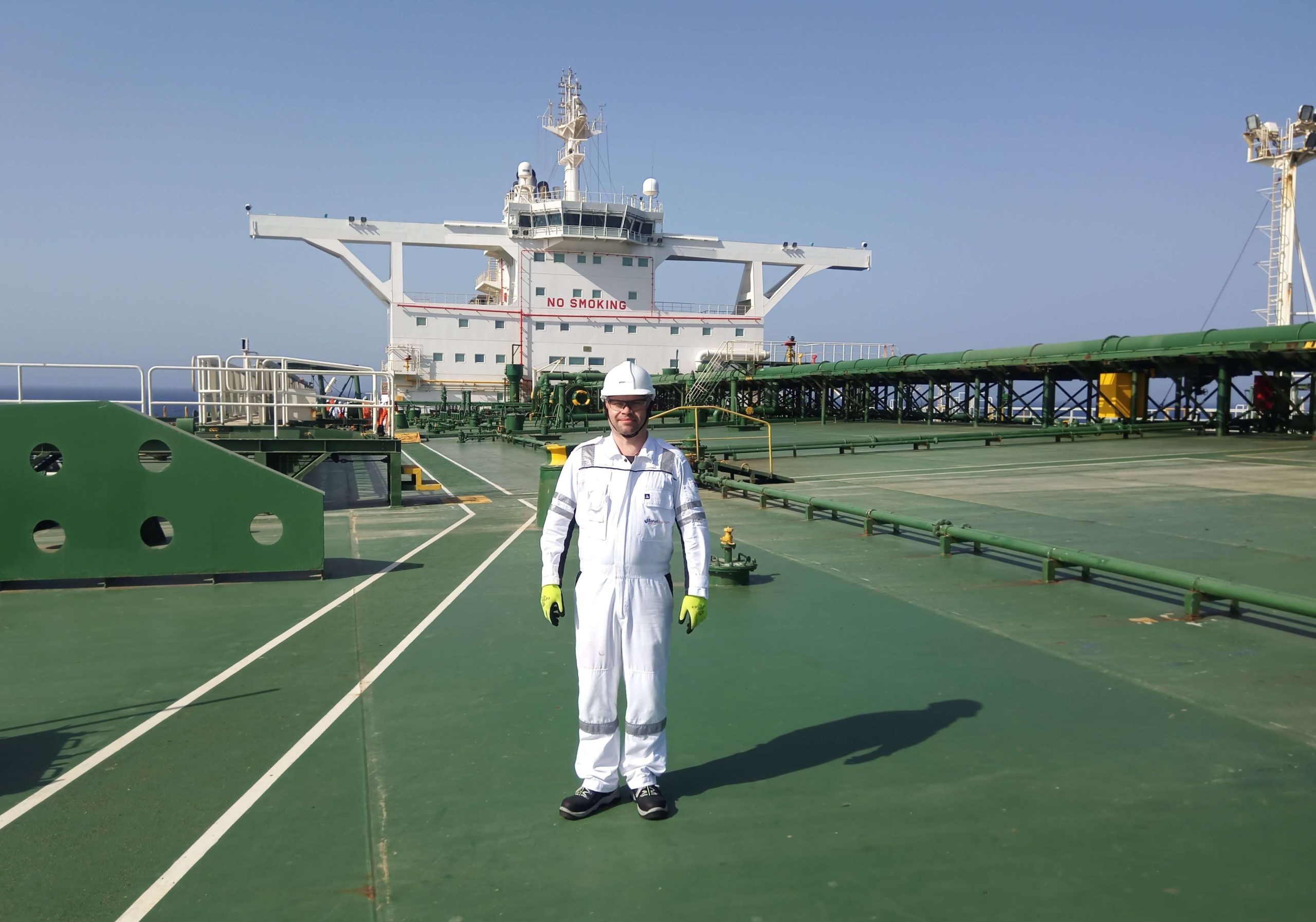 Safety inspection on VLCC tanker